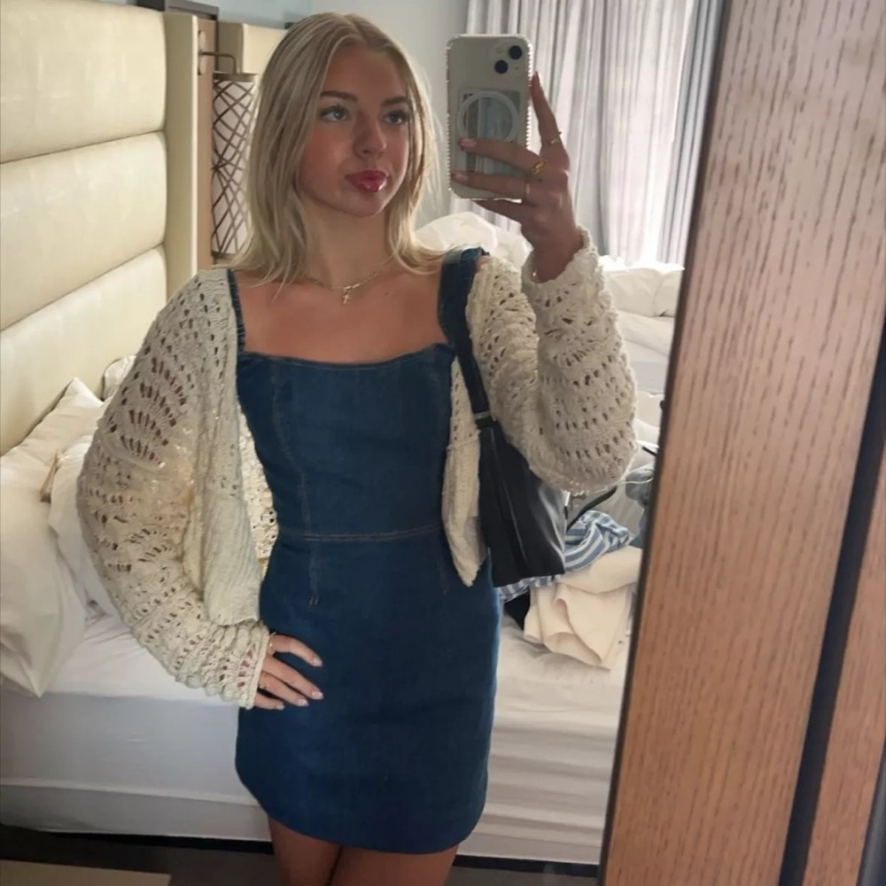 Reformation Filis Denim Mini Dress in Simcoe